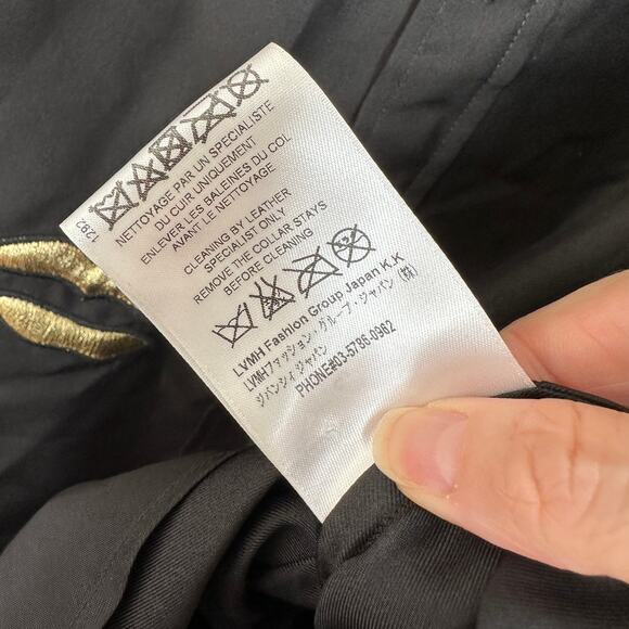 Givenchy Black with Gold Embroidery Lips Button Front Long Sleeve Shirt 38 / M - Picture 11 of 14